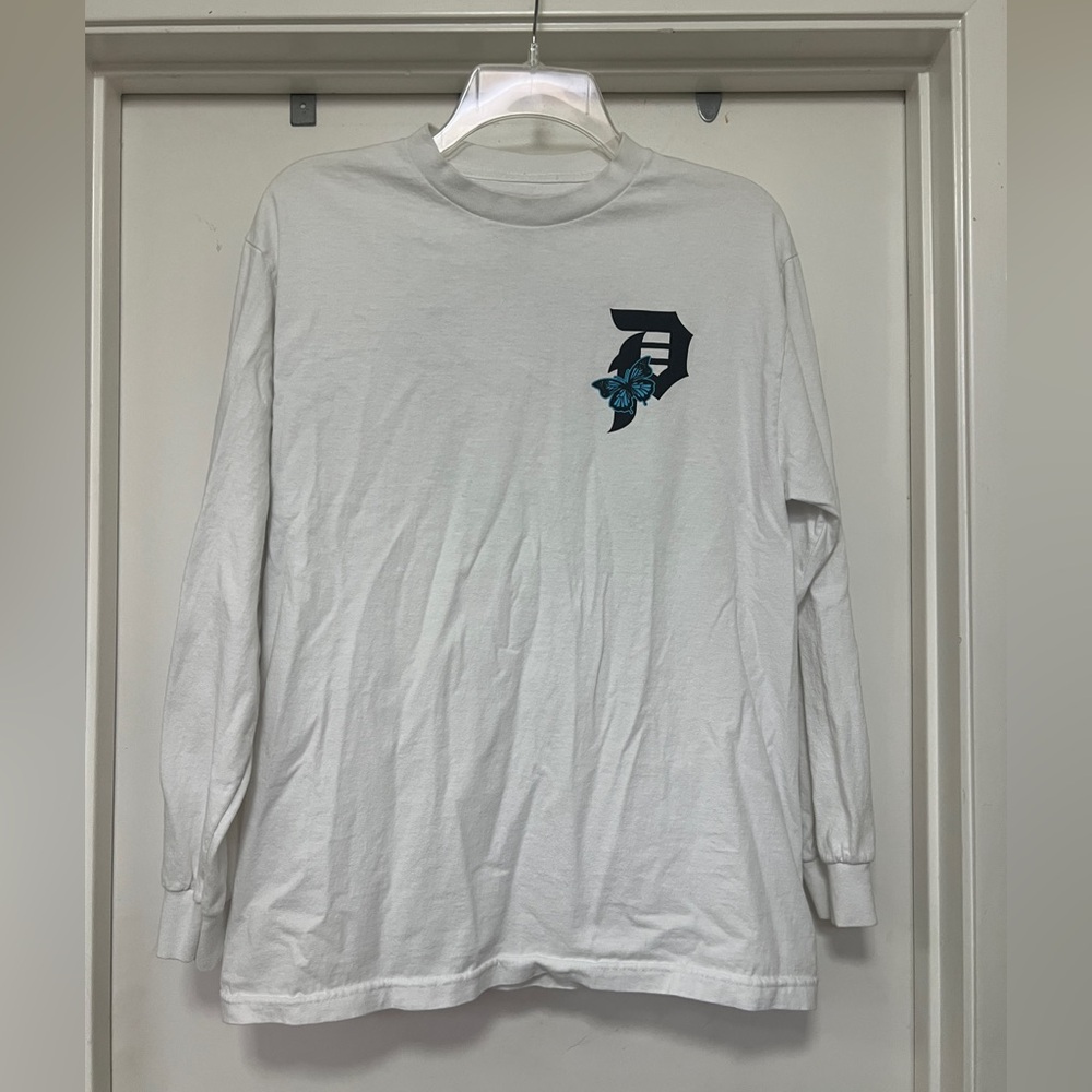 Primitive long sleeve butterfly tshirt - white - size M